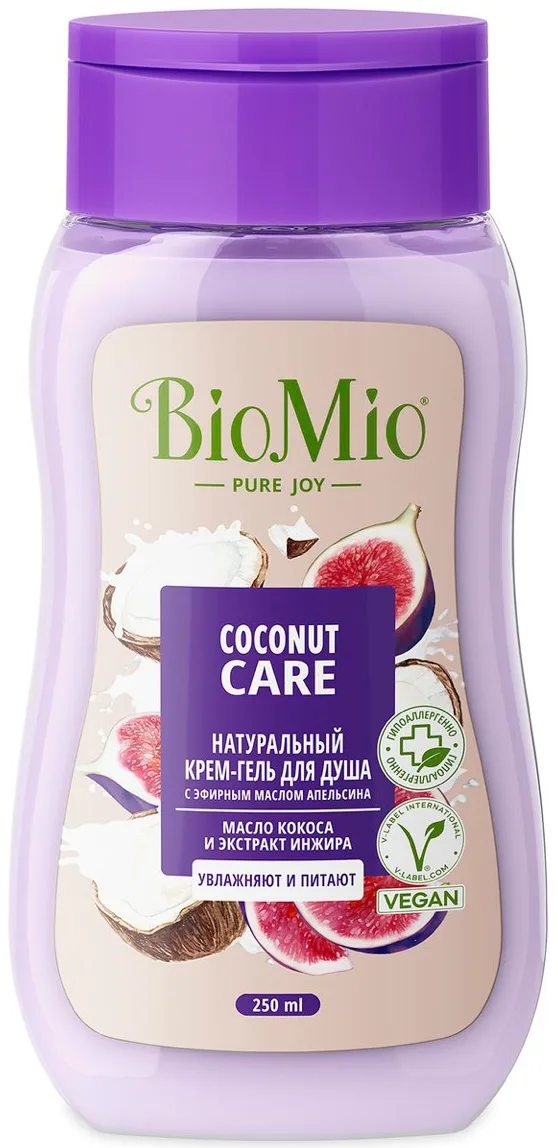BioMio Гель для душа BIO SHOWER GEL с экстрактом инжира и маслом кокоса, 250 мл