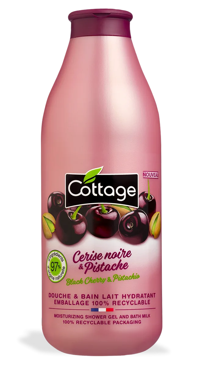 Cottage Молочко для душа Вишня & Фисташка, увлажняющее, 750 мл