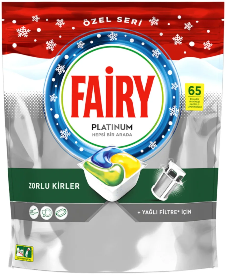 Fairy Капсулы для посудомоечной машины Platinum 65 штук
