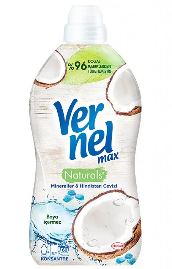 Vernel Кондиционер для белья Naturals Кокосовая вода и минералы, 1,44 л (60 стирок)
