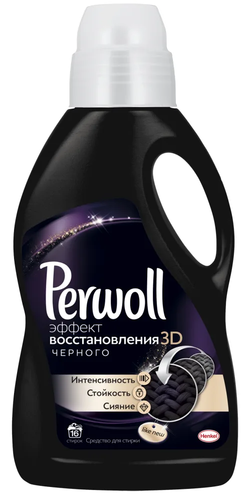 Perwoll 3D Гель для стирки эффект восстановления черного 1 л