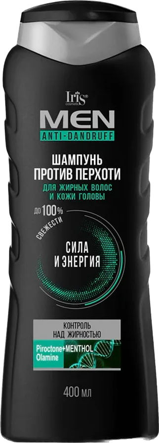 Iris men Шампунь для волос против перхоти контроль над жирностью 400мл