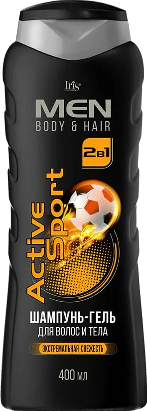Iris men Шампунь-гель для волос и тела Active Sport 400мл