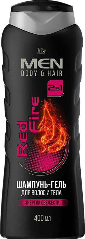 Iris men Шампунь-гель для волос и тела Red fire 400мл