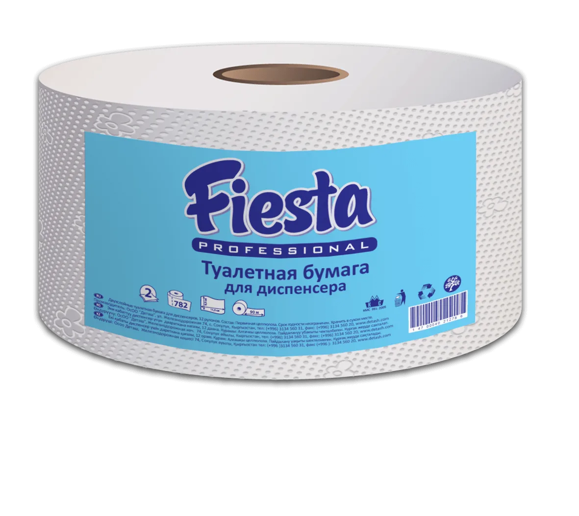 Бумага туалетная Жумбо "Fiesta" 1*12