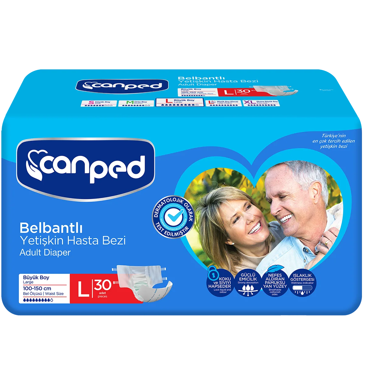 Canped Подгузники для взрослых ночные L, 30 шт