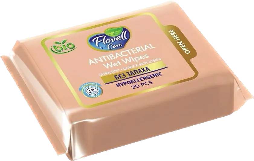 Flovell карманные влажные салфетки 20 шт