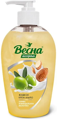 Весна Ассорти Жидкое крем-мыло Олива и миндальное молочко 280мл