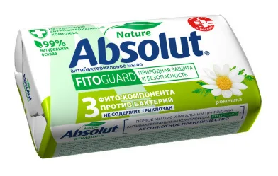 Absolut Nature Мыло туалетное антибактериальное ромашка, 90 г