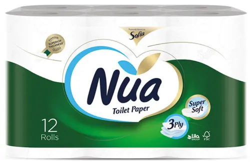 Nua Туалетная бумага 3 слойная 12 шт