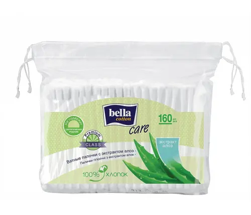 Bella ватные палочки Алое 160 шт