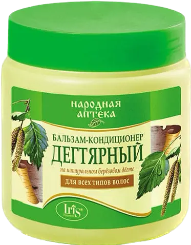 Iris Народная аптека Бальзам для волос кондиционер Дегтярный для всех типов волос, 500 мл