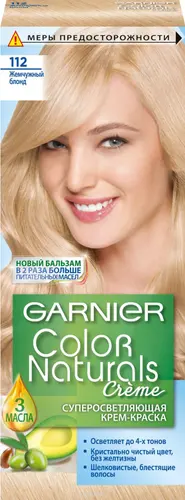 Garnier Стойкая питательная крем-краска для волос "Color Naturals", оттенок 112, Жемчужный блонд