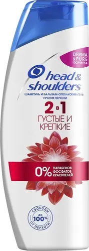 Head&Shoulders Шампунь и бальзам-ополаскиватель, против перхоти 2в1 "Густые и крепкие", 360 мл