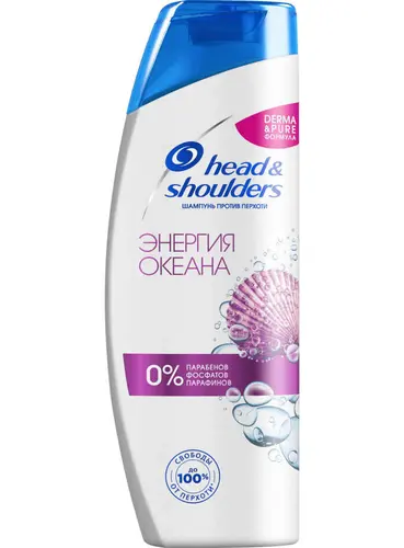 Head&Shoulders Шампунь против перхоти Derma&Pure Энергия океана, 360 мл