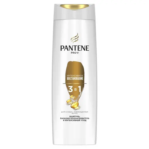 Pantene Pro-V Шампунь Интенсивное Восстановление, бальзам-ополаскиватель и интенсивный уход 3в1, 360 мл