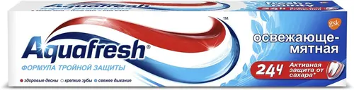 Aquafresh Тройная защита Зубная паста Освежающе-мятная (100 мл)