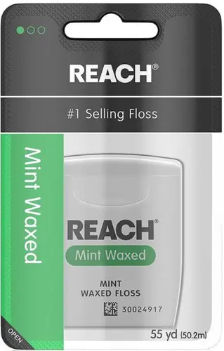 Reach Зубная нить вощеная, Мята, 50 м