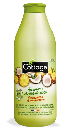Cottage Молочко для душа Ананас & Кокос, увлажняющее, 750 мл