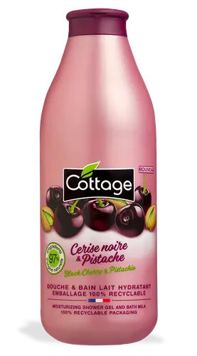 Cottage Молочко для душа Вишня & Фисташка, увлажняющее, 750 мл