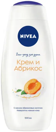 Nivea Гель-уход для душа Крем Абрикос, с абрикосовым маслом, увлажняющий, 750 мл