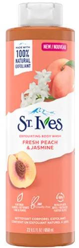 St. Ives Отшелушивающий гель для душа Свежий персик и жасмин, 650 мл