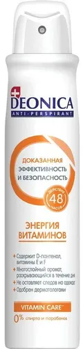 Deonica Антиперспирант Энергия витаминов спрей, 200мл