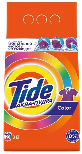 Tide Аквапудра Колор Стиральный порошок, 3 кг (20 стирок)