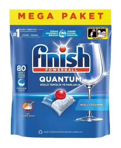 Finish 80 таб., Капсулы для посудомоечных машин Quantum