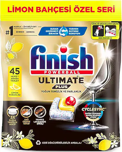Finish 45 таб., Капсулы для посудомоечных машин Ultimate Plus