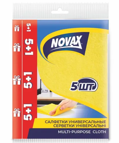 Novax Универсальные салфетки для уборки 5+1 шт