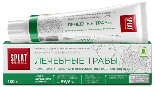 Splat Professional Зубная паста Лечебные травы, комплексная защита и профилактика воспаления десен, 100 мл