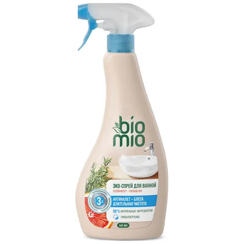 BioMio Эко спрей для ванной BIO-CLEANER, с эфирным маслом грейпфрута, 500 мл