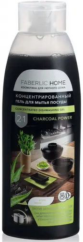 Faberlic Концентрированное средство для мытья посуды с древесным углем, 500 мл