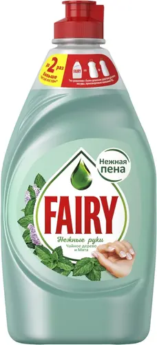 Fairy Средство для мытья посуды Нежные руки "Чайное дерево и мята", 450 мл