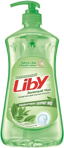 Liby Средство для мытья посуды, овощей и фруктов "Зелёный чай", 1,1 кг