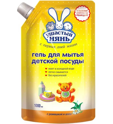 Ушастый нянь Гель для мытья детской посуды , 1 литр