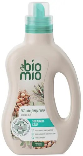 BioMio Экологичный кондиционер для белья BIO-SOFT, эвкалипт-кедр, 800 мл