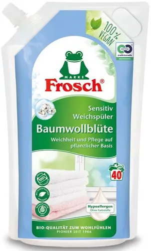 Frosch Концентрированный ополаскиватель для белья Цветы хлопка 1л