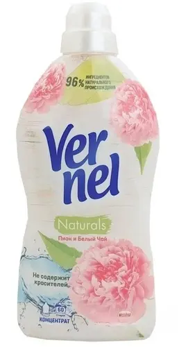 Vernel Кондиционер для белья Naturals Пион и Белый Чай, 1,44 л (60 стирок)