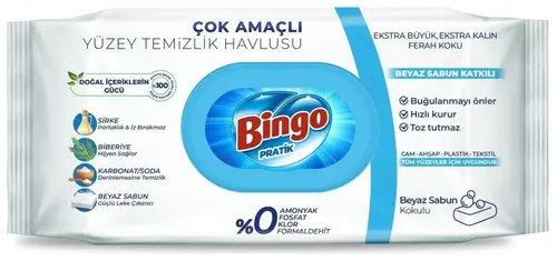 Bingo Pratik Многоцелевые Влажные Салфетки для Поверхностей 96 шт
