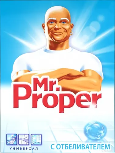 Универсальный моющий порошок для уборки дома Mr. Proper Универсал с отбеливателем 400 г