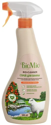 BioMio Эко спрей для ванной BIO-CLEANER, с эфирным маслом грейпфрута, 500 мл