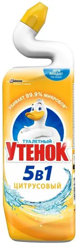 Туалетный утенок Средство для ванной и туалета 5в1 Цитрусовый,  900 мл