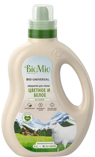 BioMio Гель для стирки 0.9 л, цветное и белое BIO-UNIVERSAL, без запаха