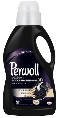Perwoll 3D Гель для стирки эффект восстановления черного 1 л