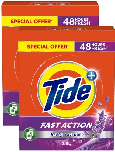 Tide Fast Action Downy Lavender Стиральный Порошок 2.5кг x 2