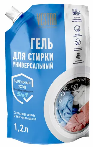 Vestar Гель-суперконцентрат для стирки универсальный 5 в1 1,2 л.