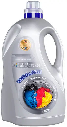 Wash and Free Гель для стирки универсальный, 5 кг