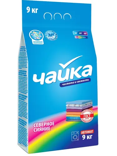 ЧАЙКА Стиральный порошок Северное Сияние Color, автомат 9кг